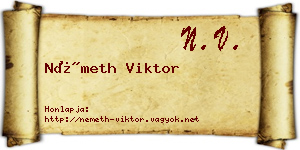 Németh Viktor névjegykártya