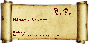 Németh Viktor névjegykártya